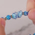 Blue Seaspray | Silver | Firefly Glass Bear Bracelet